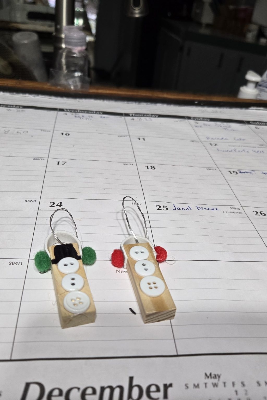 DAY 11 25 DAYS OF CHRISTMAS ORNAMENTS — BLOCK SNOWMAN